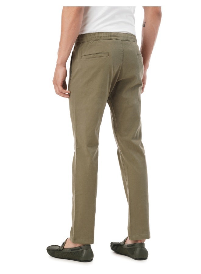 fyltr Men's Taper Fit Stretch Cotton Joggers with Elasticated Waistband & Drawstrings - Image 3